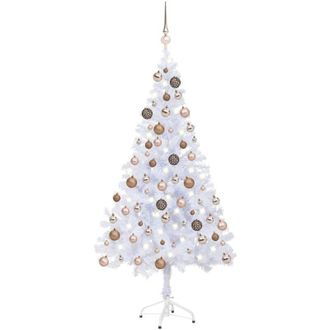vidaXL &Aacute;rbol De Navidad Artificial Con Luces Y Bolas 380 Ramas 150 Cm Vidaxl
