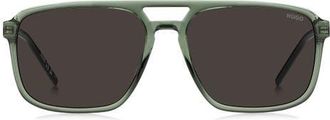 BOSS 58mm Navigator Sunglasses in Green/Grey at Nordstrom