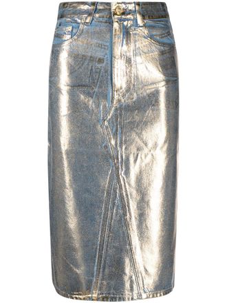 Ganni Denim mini-rok - Blauw