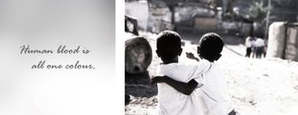 Queence Leinwandbild »Blood« Bar & Lounges Kind Kunst Modern Schriftzug Schriftzüge Schwarz-Weiss Sprüche Sprüche & Texte Set, Premium-Leinwandstoff, Handarbe