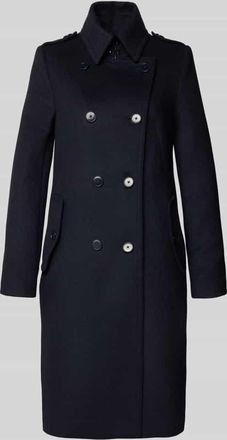 Drykorn Drykorn Regular Fit Mantel aus Woll-Mix Modell HARLESTON in Marine Melange, Gr&ouml;&szlig;e 34