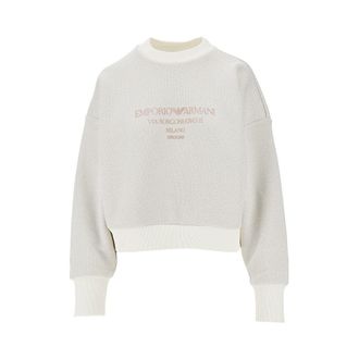 Emporio Armani Lurex jersey sweatshirt with logo Woman L
