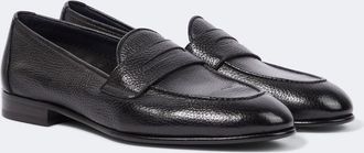 Brioni Appia grained leather penny loafers