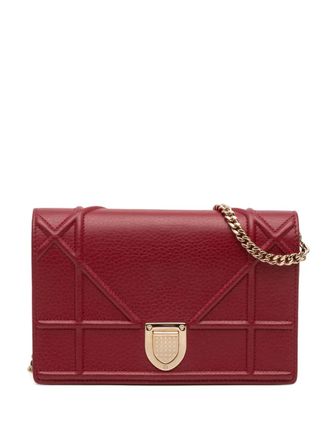 Dior Borsa a tracolla Diorama Croisiere in pelle di vitello con finitura pieno fiore 2017 - Rosso