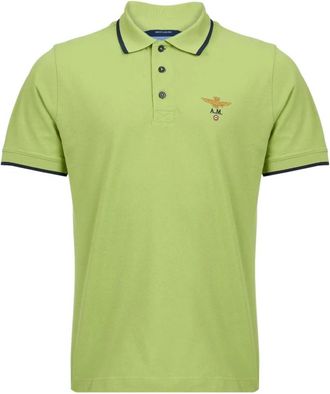 Aeronautica Polo In Piqu&eacute; Di Cotone 261Po 1308Up 00082 - Heren - Polos - Groen - M - Katoen - Tops
