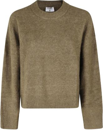 Filippa K Fluffy Sweater - Dames - Ronde hals truien - Groen - M - Wol - Truien & Vesten