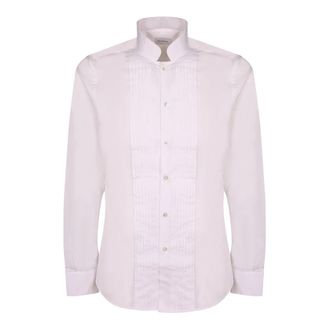 Tagliatore Casual Overhemden - Heren - Casual Overhemden - Wit - L - Overhemden