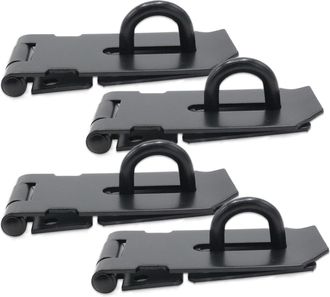 OEM Paquete De 4 Candados De Acero Inoxidable De Alta Resistencia De 7,6 Cm (3 Pulgadas), Cerraduras Negras Para Puertas, Pestillo De Seguridad Con Tornil