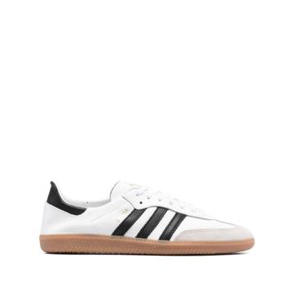 adidas Sneakers, male, White, Size: 10 1/2 US Samba Lace-Up Leather Sneakers
