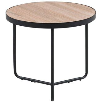 Beliani Tavolino colori legno chiaro / nero melody Melody