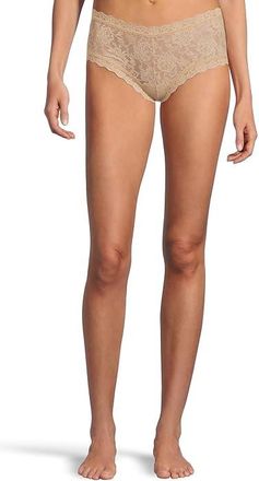 Hanky Panky Signature Lace Boyshort Womens Underwear Chai : XS, Cotton/Lace/Nylon