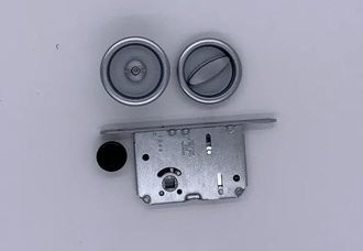 AGB Kit Scivola A Tre Class Libero/occupato Con Rosette Tonde Cromo Satinato