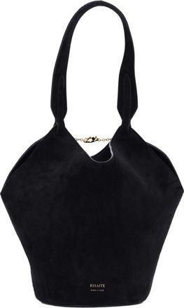 Khaite Lotus Bag In Black Calfskin Front