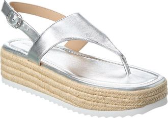 Stuart Weitzman Mel Patent Espadrille Flatform Sandal