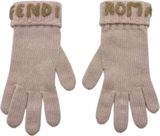 Fendi Pre-owned Wollen Handschoenen - Dames - Vintage Accessoires - Beige - ONE Size - Wol - Vintage