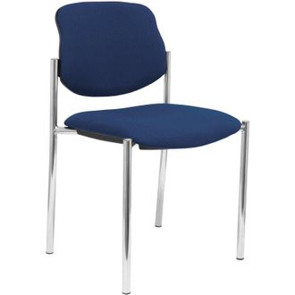 Piqueras y Crespo Silla Fija Styl Bali Azul Marino Chasis Cromo