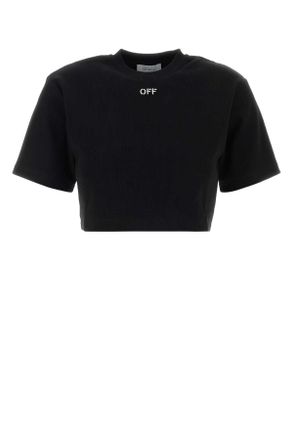 Off-white Black Stretch Cotton T Shirt