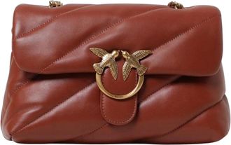 Pinko Pinko, Dames, Tassen, Bruin, Maat: ONE Size Leer