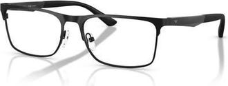 Emporio Armani 56mm Rectangle optical glasses in Black at Nordstrom