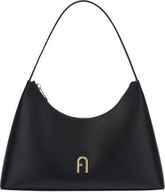 Furla leren schoudertas Diamante S zwart