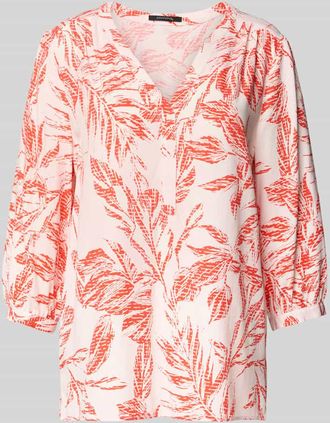 Comma Blusenshirt mit V-Ausschnitt in Koralle, Gr&ouml;&szlig;e 34