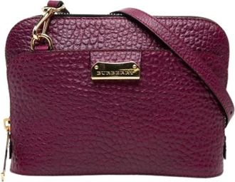Burberry Pre-owned Harrogate Crossbody Bag - Dames - Vintage Schoudertas - Paars - ONE Size - Leer - Vintage