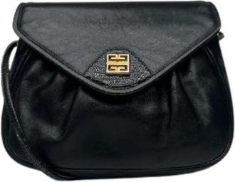 Givenchy Pre-owned Leren Crossbodytas - Dames - Vintage Schoudertas - Zwart - ONE Size - Leer - Vintage