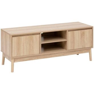 5five Simply Smart 5five Simply Smart - Mueble Tv Abana Efecto Roble Natural Con 2 Armarios - 5five
