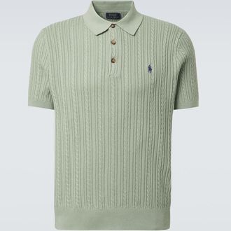 Polo Ralph Lauren Cable-knit cotton polo shirt