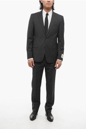 Corneliani CC COLELCTION Houndstooth Virgin Wool Side Vents Notch Lapel size 50