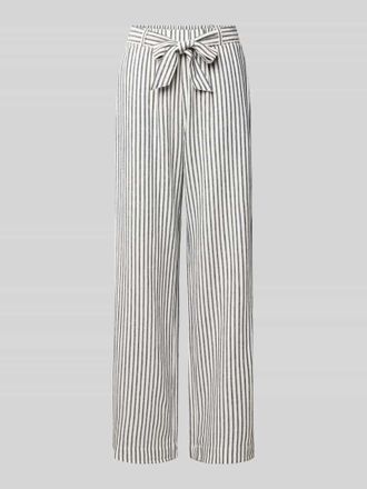 Freequent Straight Leg Stoffhose aus Viskose-Leinen-Mix Modell Lavisco in Dunkelblau, Gr&ouml;&szlig;e XS