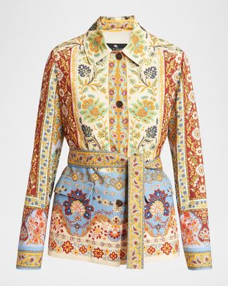 Etro Paisley Belted Safari Jacket
