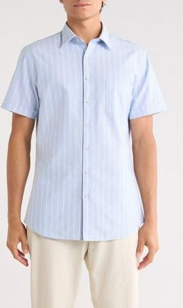 Rodd & Gunn Roystone Stripe Sports Fit Button-Up Shirt in Sky Blue at Nordstrom Rack, Size Xx-Large