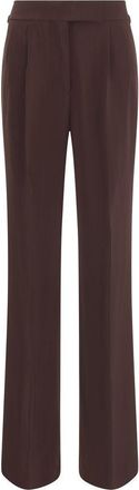 Tom Ford Womens Wideleg Tailored Pants - Dark Brown viscose - Size EU 34 (Womens)