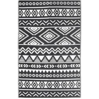 vidaXL Outdoor Rug arakil Black 190x290 cm pp Vidaxl