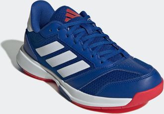 adidas Hallenschuh ADIDAS PERFORMANCE LIGRA 8 INDOOR, Herren, Gr. 44,5, weiss (royal blau, cloud wei&szlig;, pure ruby), Synthetik, Textil, Schuhe Hallenschuh, gee