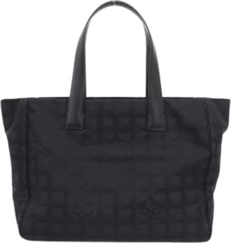 Chanel Pre-owned Vintage Nylon Tote Bag - Dames - Vintage Shopper - Zwart - ONE Size - Nylon - Vintage