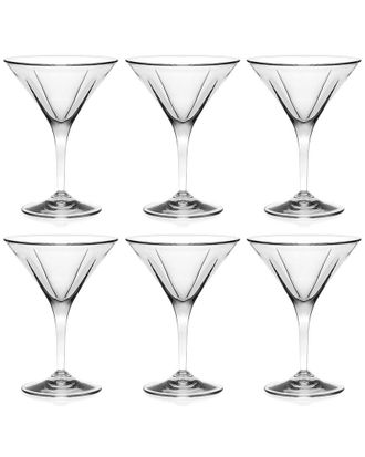 Barski Set Of 6 Classic Martini Glasses