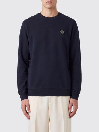 Stone Island T-shirt a maniche lunghe in cotone slim fit con logo Compass
