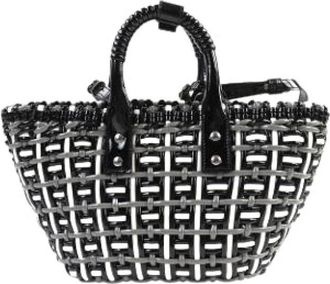 Balenciaga Pre-owned Braided Satchel - Dames - Vintage Shopper - Grijs - ONE Size - Leer - Vintage
