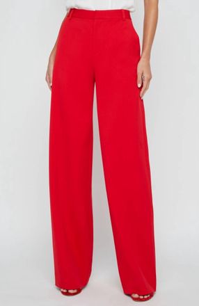 L'agence Womens Livvy Strght Leg Trouser In Scarlet Red