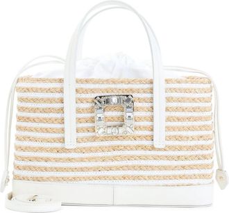 Roger Vivier Handbags, female, Multicolor, Size: ONE SIZE Skate Straw Shopping Bag