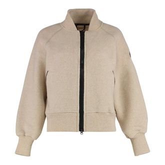 Canada Goose Bomber Jackets, female, Beige, Size: XS Sierra Fleece Bomber