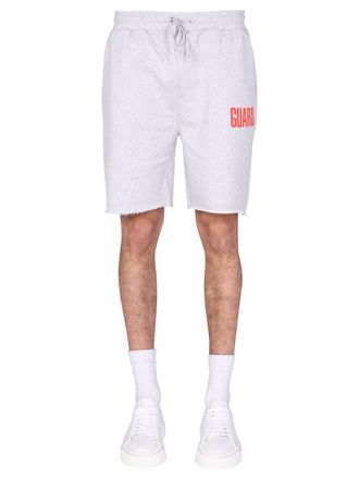 Helmut Lang Fleece Cotton Bermuda Shorts - Gray
