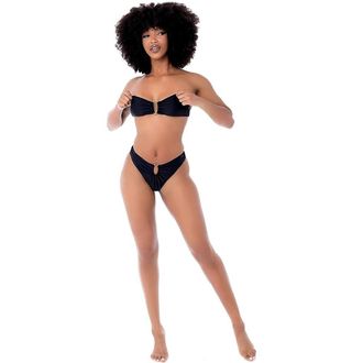 Dai Moda Womens Zeni Two-Piece Bikini in Black at Nordstrom, Size Xx-Large