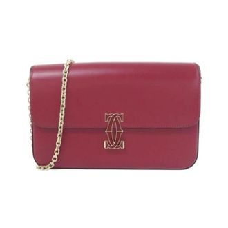 Cartier Pre-owned Vintage Schoudertas - Dames - Vintage Schoudertas - Rood - ONE Size - Leer - Vintage