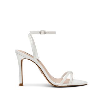 Steve Madden Womens Jypsey Cnp Ip3 Sandals - White Fabric - Size UK 7