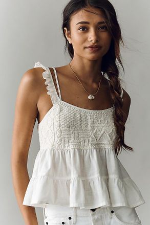Pilcro Cotton Twofer Crop Swing Tank Top