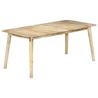 Berkfield Home Dining Table 180x90x76 cm Solid Mango Wood in Brown | Size: 180 x 90 x 76 cm
