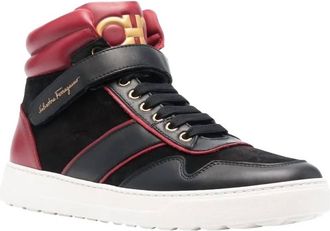 Ferragamo Mens Gancini High-Top Sneakers In Red